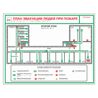 Фотолюминесцентный план эвакуации при пожаре